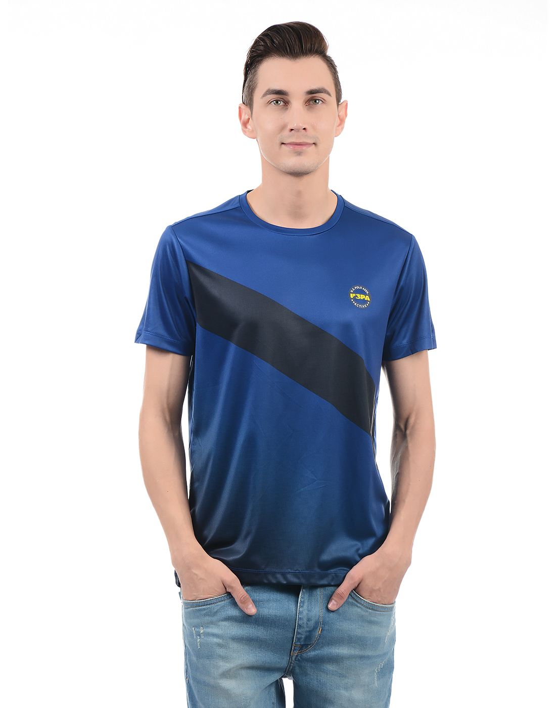 U.S. Polo Assn. Men Casual Wear Solid T-Shirt